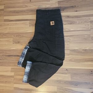 Mens Carhartt Lined Duck Jeans - Black